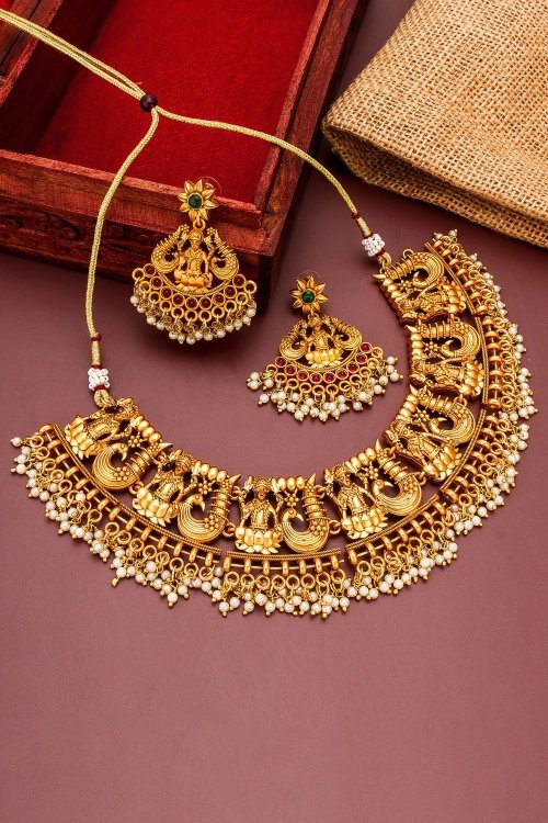 Gold Plated Traditional Necklace Set