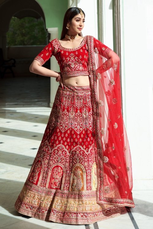 Lengha Choli Indian Wedding Designer Lehenga Bollywood Wear Bridal Sari Blouse 