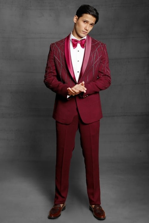 Maroon Imported Suit