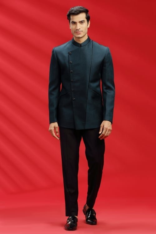 Rama Blue Imported Jodhpuri Suit