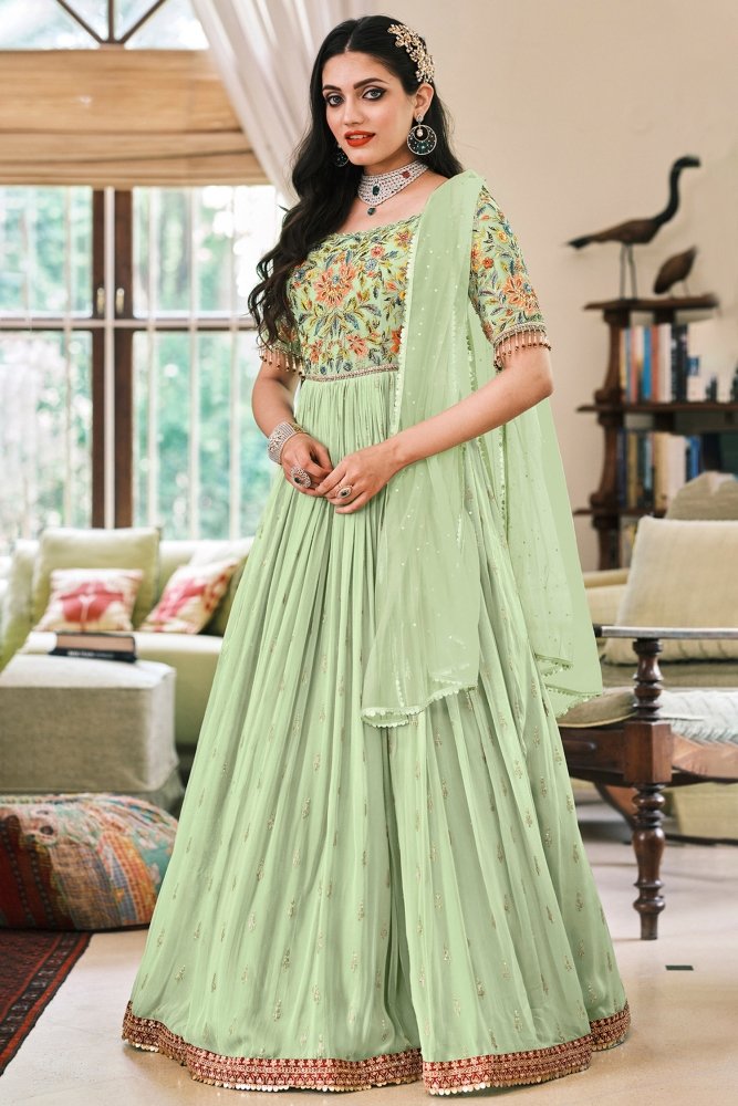 georgette anarkali suits