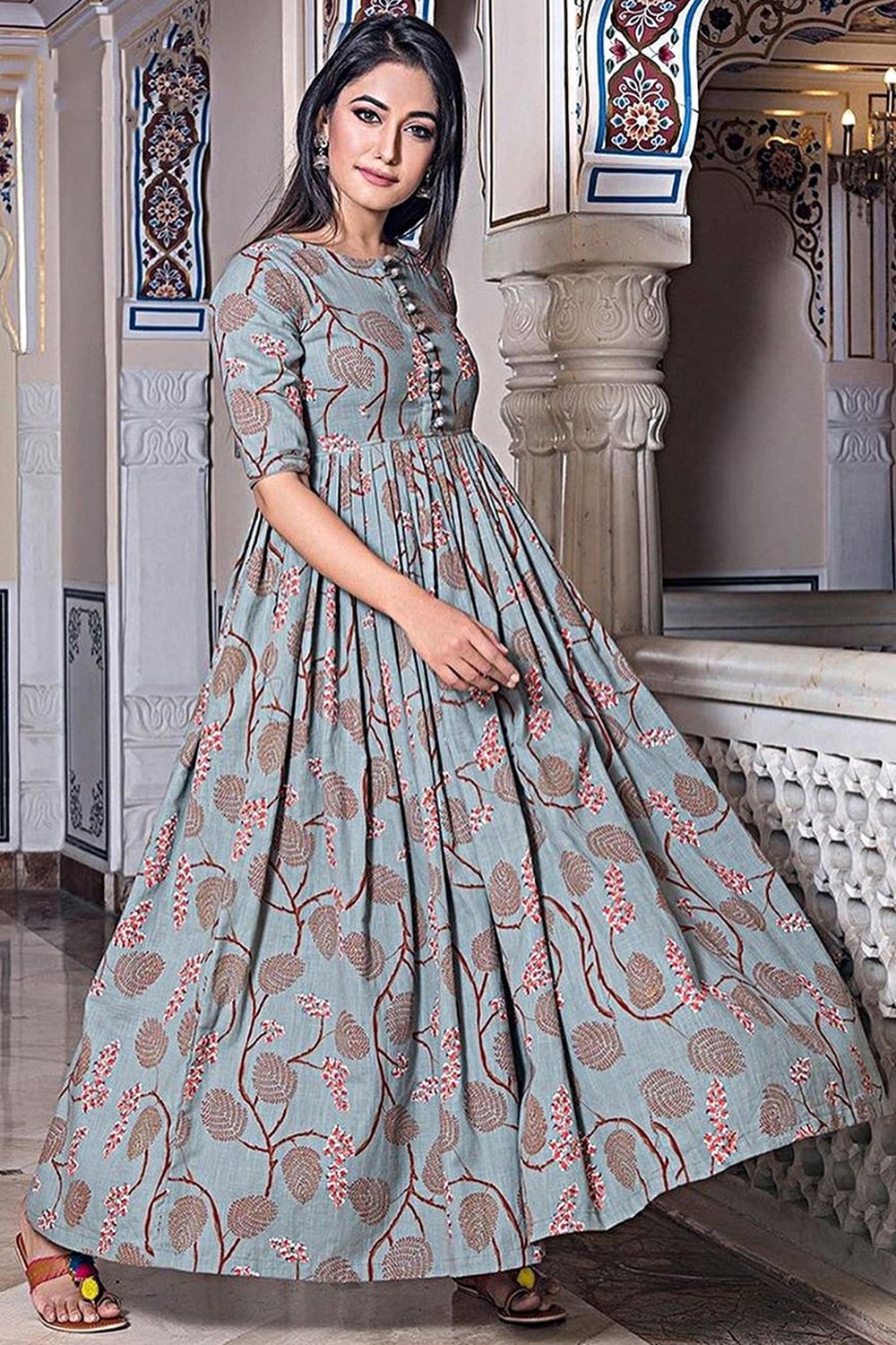 light blue color kurti