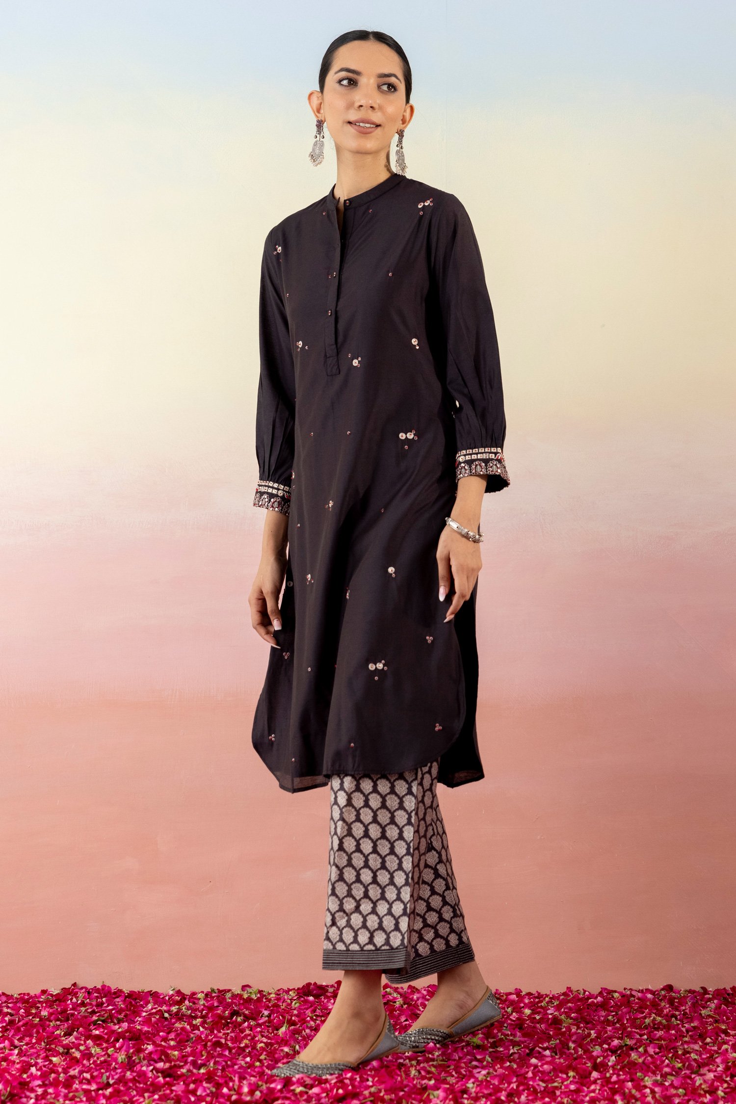 cotton long straight kurtis