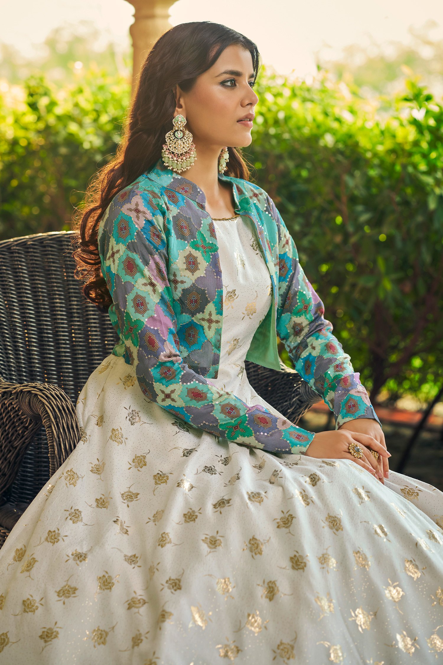 Beautiful Cotton jacketkurti with dorilatkan  Stylish party dresses  Fancy dress design Indian fashion dresses