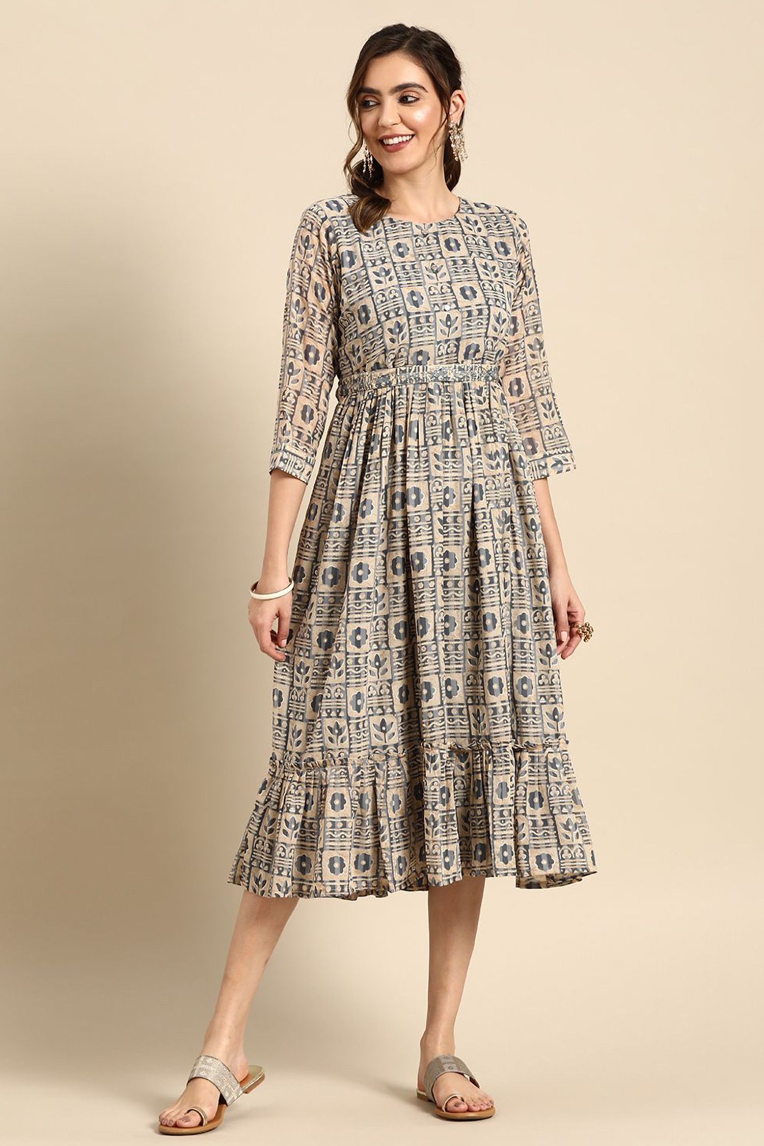 beige colour kurti online