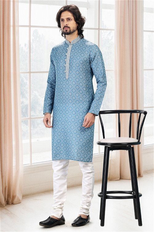 Kurta Pajama in Cotton with Digital Print