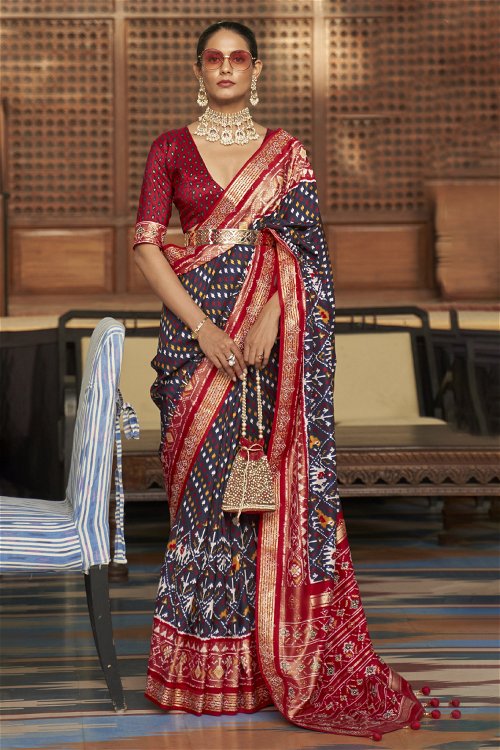 Silk Traditional Patola Woven Saree